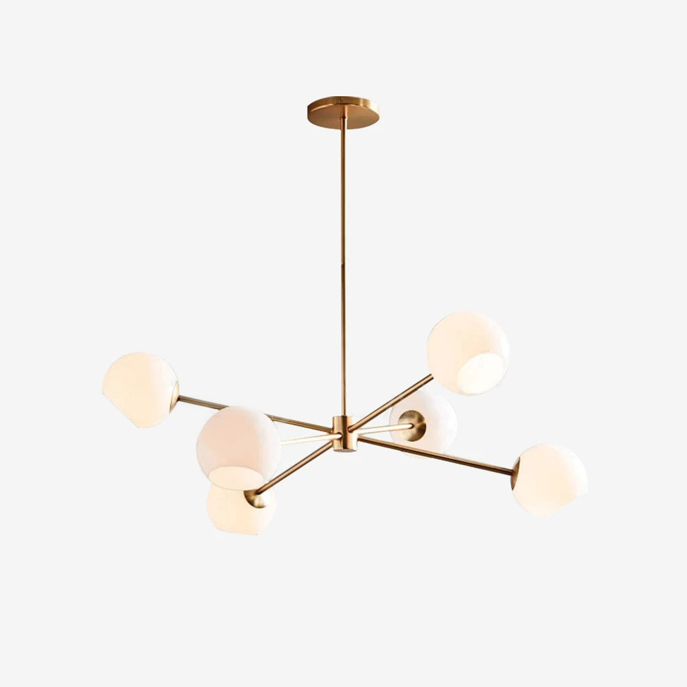 Staggered Glass 6-Light Chandelier